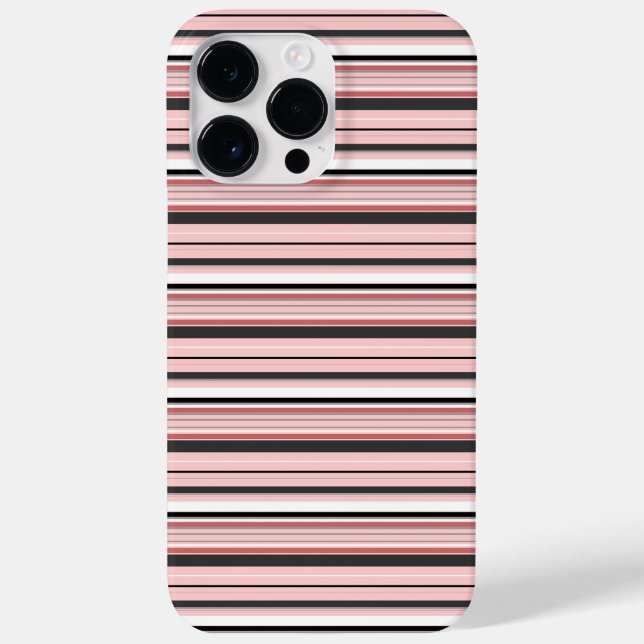 Coques Case-Mate iPhone Jolies rayures grises roses (Verso)