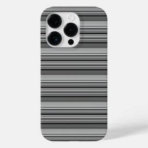 Coque Pour iPhone 14 Pro Jolies rayures noir gris