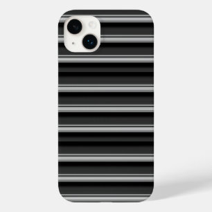 Coque Pour iPhone 14 Plus Jolies rayures noir gris
