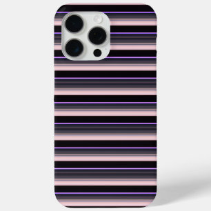 Coque iPhone 15 Pro Max Jolies rayures noires grises vintage