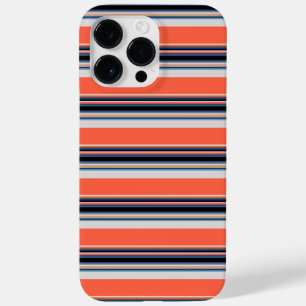 Coque Pour Pour iPhone 14 Pro Max Jolies rayures orange bleu