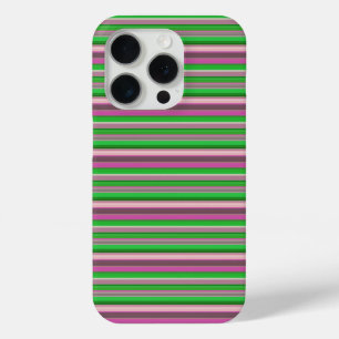 Coque iPhone 15 Pro Jolies rayures vert violet