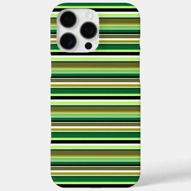 Coques Case-Mate iPhone Jolies rayures vertes blanches (Verso)