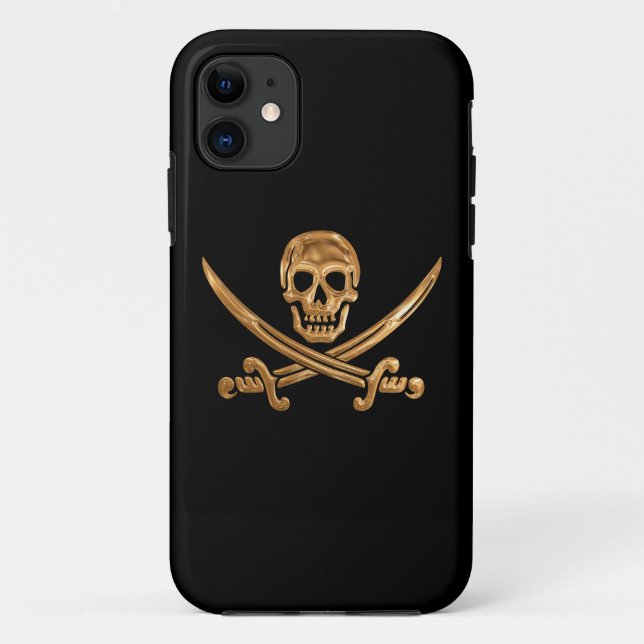 Coques Case-Mate iPhone Jolly roger d'or (Dos)