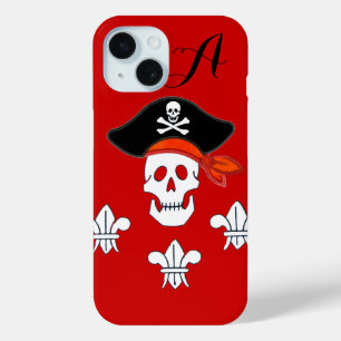 COQUE POUR iPhone 15 JOLLY ROGER SKULL, PIRATE CASQUETTE, TROIS MENSONG