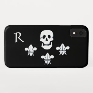 COQUE POUR iPhone XR JOLLY ROGER SKULL, TROIS MENSONGES DRAPEAU MONOGRA