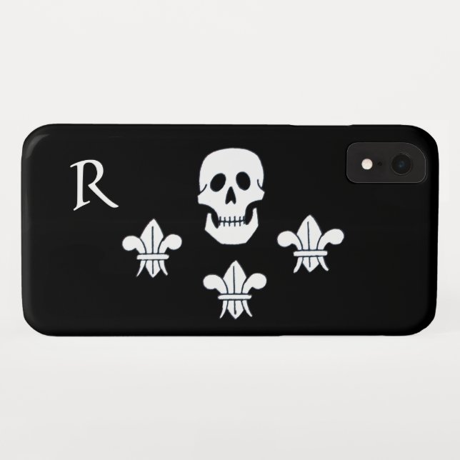 COQUES Case-Mate iPhone JOLLY ROGER SKULL, TROIS MENSONGES DRAPEAU MONOGRA (Dos (Horizontal))