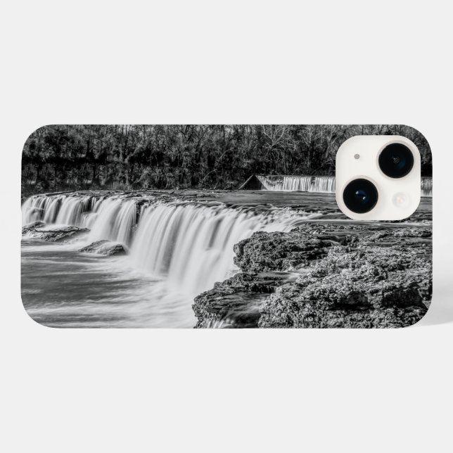 Coques Case-Mate iPhone Joplin Grand Falls Aperçu Niveaux de gris (Verso (horizontal))