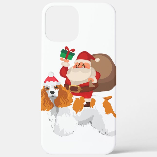 Coques Case-Mate iPhone Jote Père Noël équitation Cocker Spaniel Chien Noë (Verso)