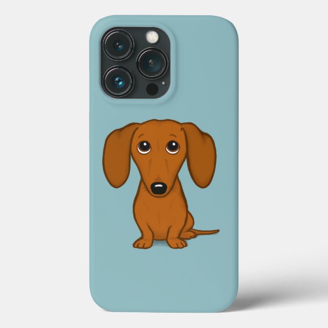 Coques Case-Mate iPhone Jote Red Dachshund | Drôle Drôle Cartoon Wiener Do (Verso)