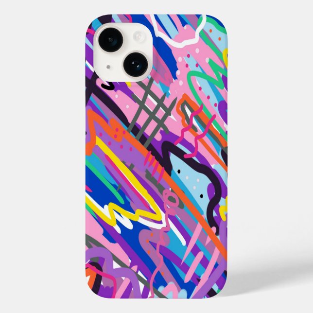 Coques Case-Mate iPhone Jouer en couleur Art Abstrait (Verso)