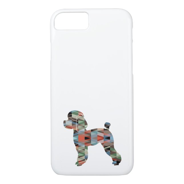 Coques Case-Mate iPhone Jouet Poodle Chien Geo Silhouette Plaid (Dos)
