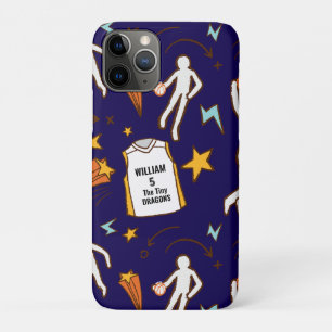 Case-Mate iPhone Case Joueur de basket-ball Nom personnalisé Numéro Bleu