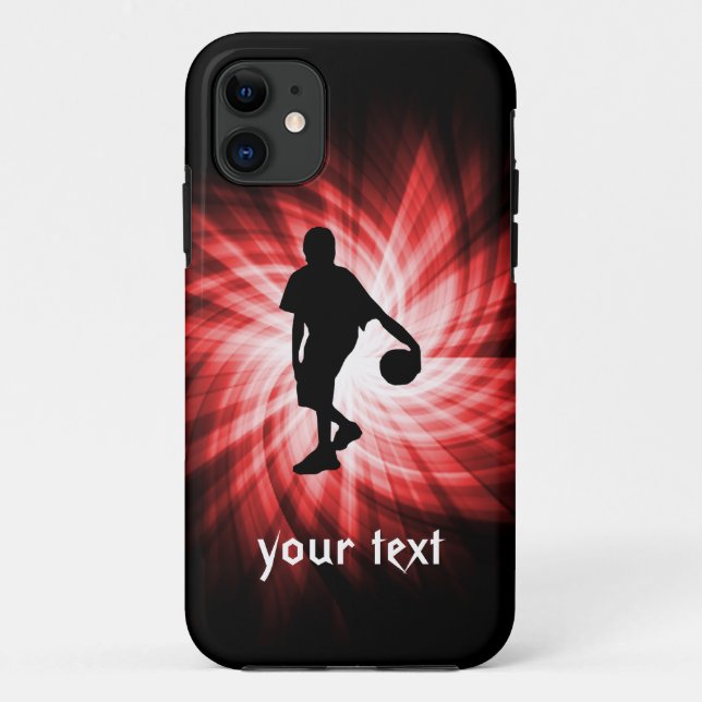 Coques Case-Mate iPhone Joueur De Basket; Rouge (Dos)