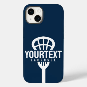 Coque Pour iPhone 14 Joueur de crosse TEXTE PERSONNALISÉ Team Mesh Spor