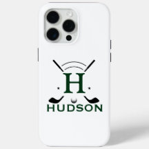 Joueur de golf Nom initial Monogramme personnalisé