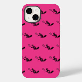 Coque Pour iPhone 14 Joueur de tennis Pink Squirrel Motif
