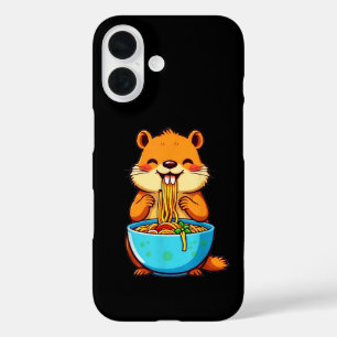 Coques iPhone 16 Jour de la marmotte de terre Manger Ramen Joyeux J