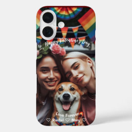 Coques iPhone 16 Jour des Valentines LGBTQIA2S+ Photo personnalisée