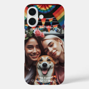 Coques iPhone 16 Jour des Valentines LGBTQIA2S+ Photo personnalisée