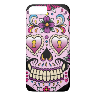 Coque Case-Mate Pour iPhone Jour du rose mort de crâne de sucre