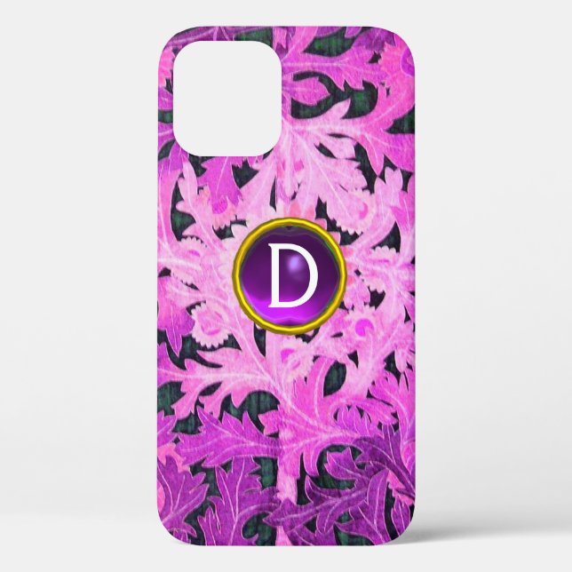 Coques Case-Mate iPhone JOUR, MARGUERITE, MARGHERITA MONOGRAM Violet Flora (Verso)