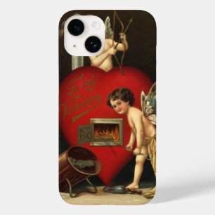 Coques Pour iPhone Jour vintage des Valentines Cupide, Anges brûlant 