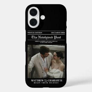 Coques iPhone 16 Journal Photo de mariés heureux