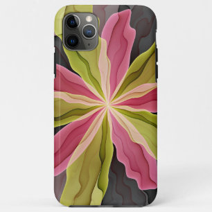 Case-Mate iPhone Case Joy, Vert rose Anthracite Imaginaire Fleur Fractal