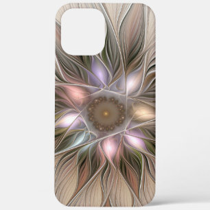 Case-Mate iPhone Case Joyeuse Fleur Abstrait Beige Brown Floral Fractal