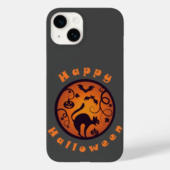 Coques Case-Mate iPhone Joyeuse lanterne d'Halloween araignées et chauves- (Verso)