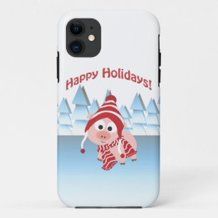 Case-Mate iPhone Case Joyeuses fêtes ! Cochon d'hiver