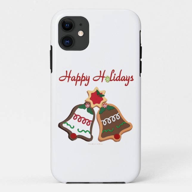 Coques Case-Mate iPhone Joyeuses fêtes Noël Cookie Bells (Dos)