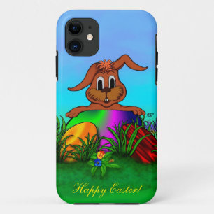 Coque iPhone 11 Joyeuses Pâques ! Lapin de Pâques