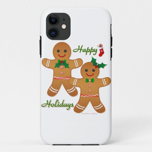 Coques Case-Mate iPhone Joyeuses vacances Gingerbread Homme garçon fille (Dos)