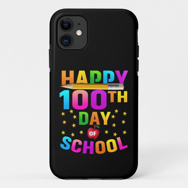 Coques Case-Mate iPhone Joyeux 100e jour d'école pour enseignants et étudi (Dos)