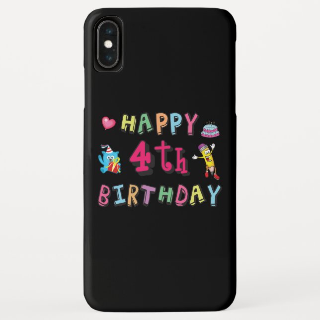 Coques Case-Mate iPhone Joyeux 4e anniversaire. 4 ans b-jour. (Dos)