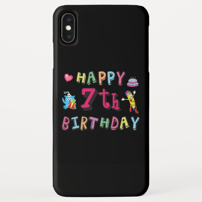 Coques Case-Mate iPhone Joyeux 7ème anniversaire. 7 ans. (Dos)