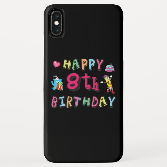 Coques Case-Mate iPhone Joyeux 8e anniversaire. 8 ans b-jour. (Dos)