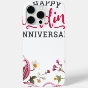 Coque iPhone 15 Pro Max Joyeux anniversaire de mariage