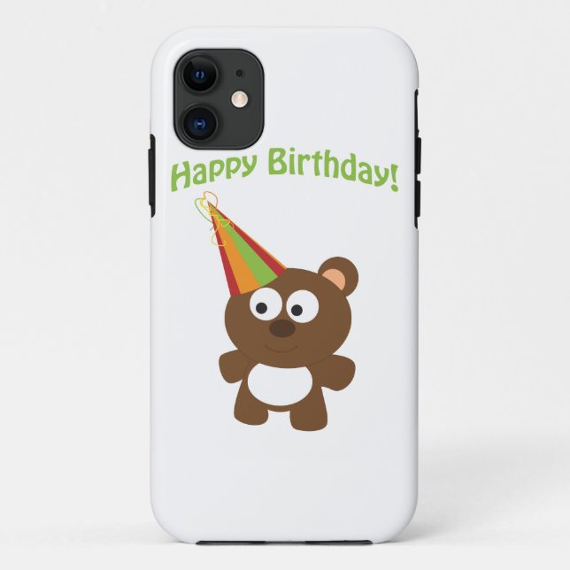 Coques Case-Mate iPhone Joyeux anniversaire ! Ours (Dos)