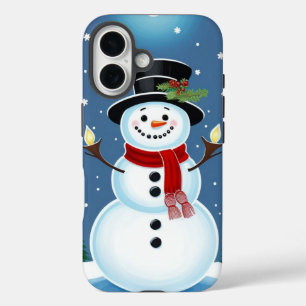 Coques iPhone 16 Joyeux bonhomme de neige