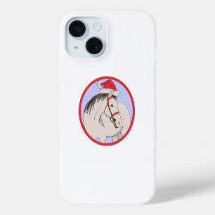 Coque Pour iPhone 15 Joyeux Cheval de Noël