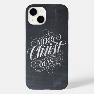 Coque Pour iPhone 14 Joyeux CHRISTmas Calligraphie religieuse Tableau d