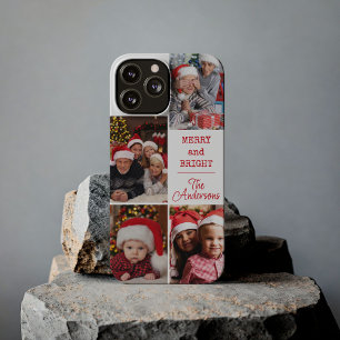 Case-Mate iPhone Case Joyeux et lumineux Noël personnalisé Collage photo