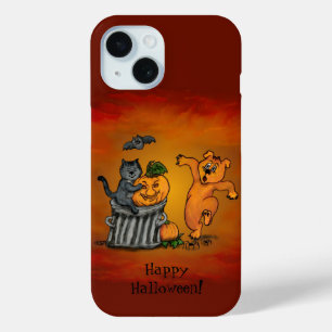 Coque Pour iPhone 15 Joyeux Halloween ! Chien et araignée de chauve-sou
