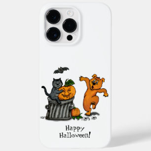 Coque Pour Pour iPhone 14 Pro Max Joyeux Halloween ! Chien et araignée de chauve-sou