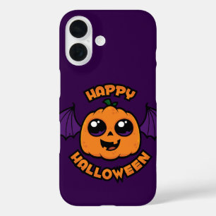 Coques iPhone 16 Joyeux Halloween Kawaii Citrouille Éffrayante Cute