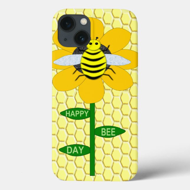 Coques Case-Mate iPhone Joyeux Jour des abeilles Anniversaire Bumblebee (Verso)