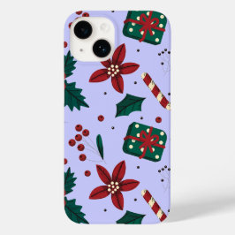 Coque Pour iPhone 14 Joyeux Motif Abstrait de Noël